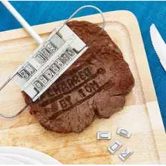 DIY Barbeque Grill Meat Steak Branding Iron With 55 Changeable Letters BBQ Tools
