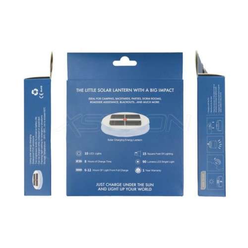 Round Frost Inflatable Solar Lantern Waterproof LED Lamp