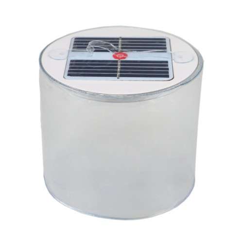 Round Frost Inflatable Solar Lantern Waterproof LED Lamp