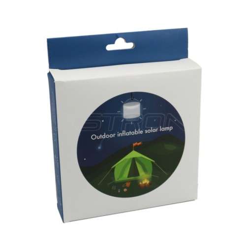 Round Frost Inflatable Solar Lantern Waterproof LED Lamp