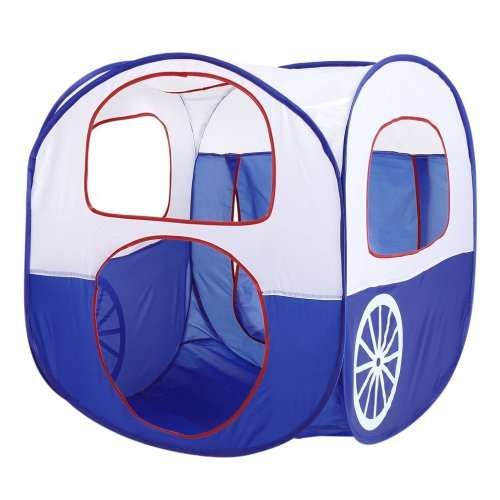 Indoor and Outdoor Foldable Cartoon Train Kids 2 In 1 Pop-Up Play Tent Tunnel Kid Play Game House