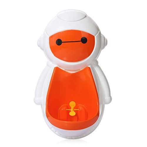 Engaging & Fun - Colorful Robot Boys Potty Training Urinal with Whirling Target