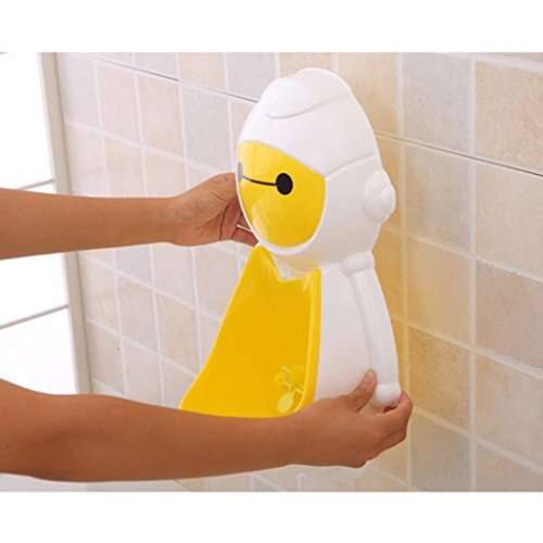 Engaging & Fun - Colorful Robot Boys Potty Training Urinal with Whirling Target