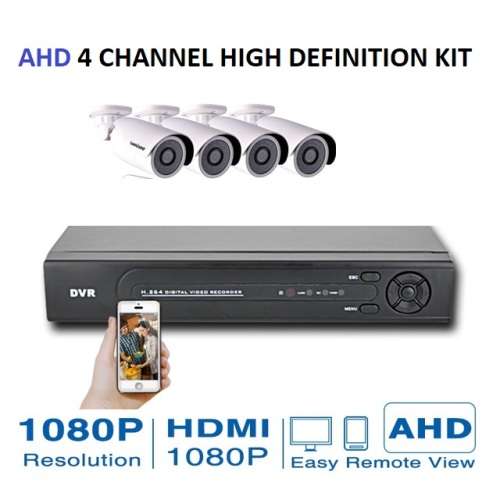 AHD 5 MP HIGH QUALITY 4 Channel Security Surveillance System With Internet & 4G Phone Viewing