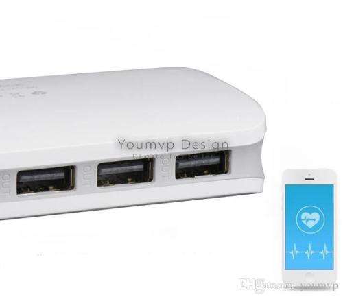 20 000mAh 3 USB Power Bank for Charging of Electronic Devices, LED power display  & Flashlight