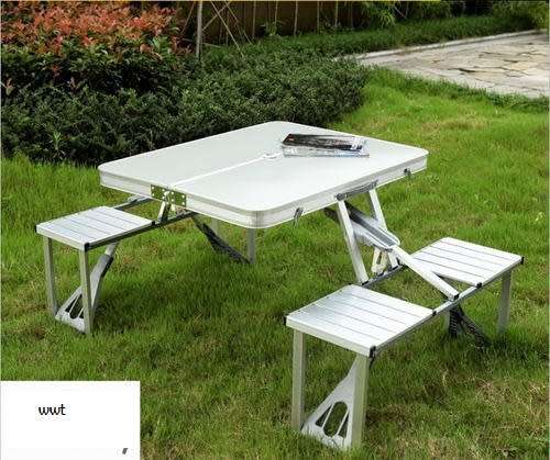 Aluminum picnic table outdoor folding table