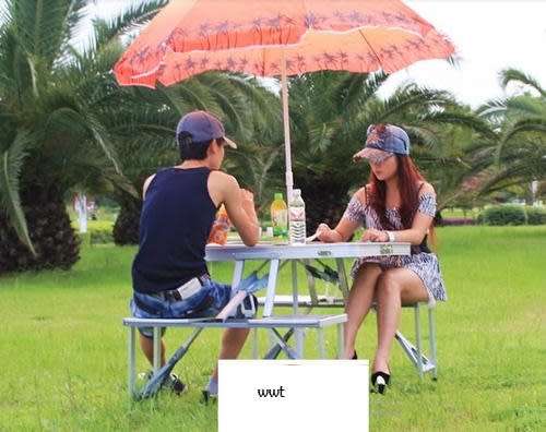 Aluminum picnic table outdoor folding table