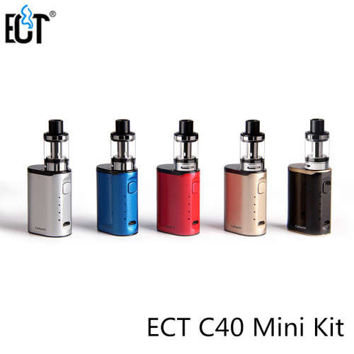 Original ECT C40 Mini Kit Built-in 1800mAh Battery Vaporizer Box Mod Electronic Cigarette Kit 2.0ml