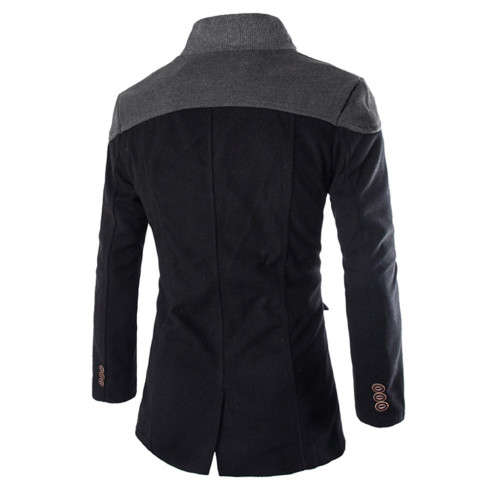 FREE SHIPPING - Men Jacket Warm Winter Trench Long Outwear Button Smart Overcoat