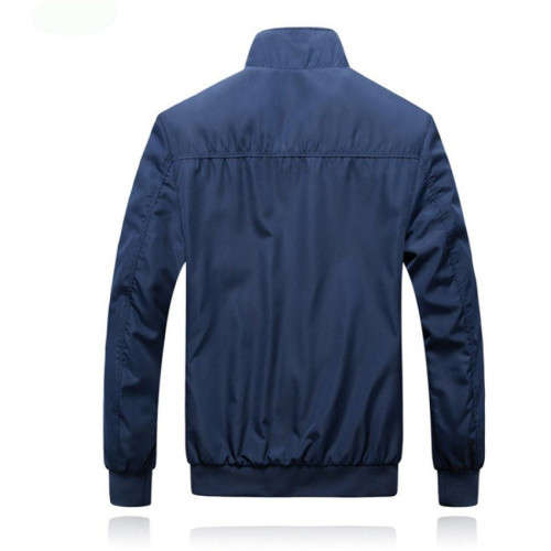 Autumn men's zipper thin jacket jacket collar casual jacket installed - blue