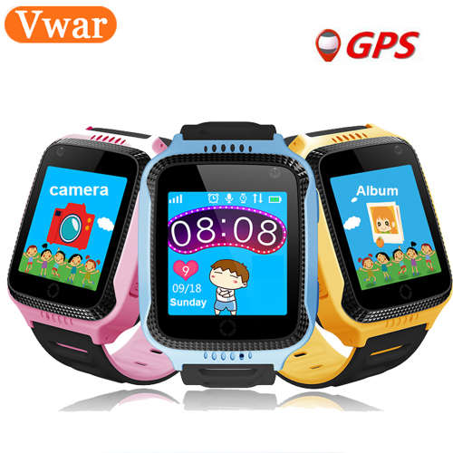 Free Ship Camera Touch Screen Kids GPS Watch with Lighting smart watch phone Location SOS Call remot