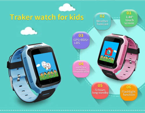 Free Ship Camera Touch Screen Kids GPS Watch with Lighting smart watch phone Location SOS Call remot