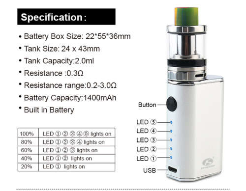 Original Kangside minimi 50W COMPLETE Vaping system