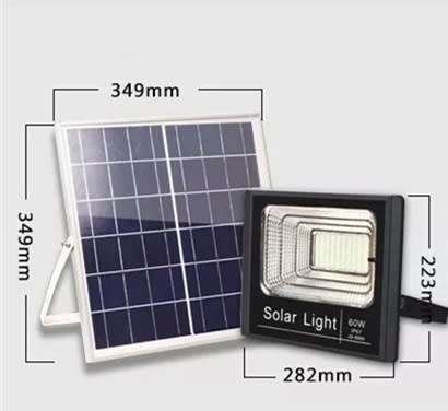 60W Ultra Bright Solar Powered Floodlight with Remote Control