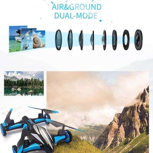 JJRC H23 RC Flying Car Drone- BLUE AND BLACK