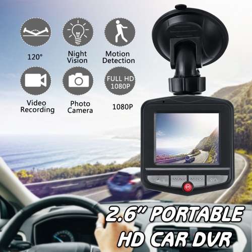 2.6 Inch 1080P Full HD Loop Recording Car DVR Camera