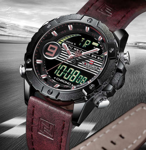 Mens Watches Top Luxury Brand NAVIFORCE Sport Watches Men Quartz Digital Clock Man Fashion Waterproo