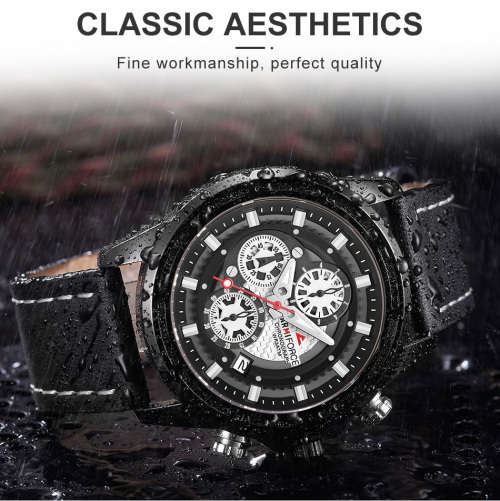 Top ARMIFORCE Brand Luxury Men Watches Quartz Military Mens Leather Watches Business Men's WristWatc