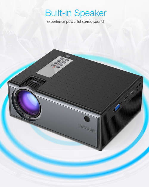 FREE SHIPPING! Blitzwolf® BW-VP1 LCD Projector 2800 Lumens