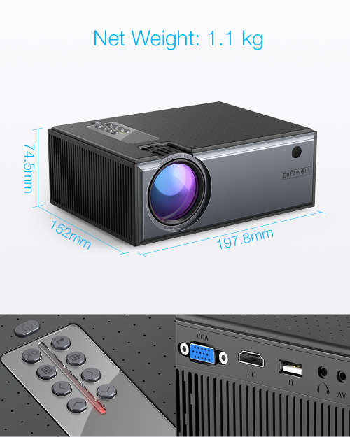 FREE SHIPPING! Blitzwolf® BW-VP1 LCD Projector 2800 Lumens