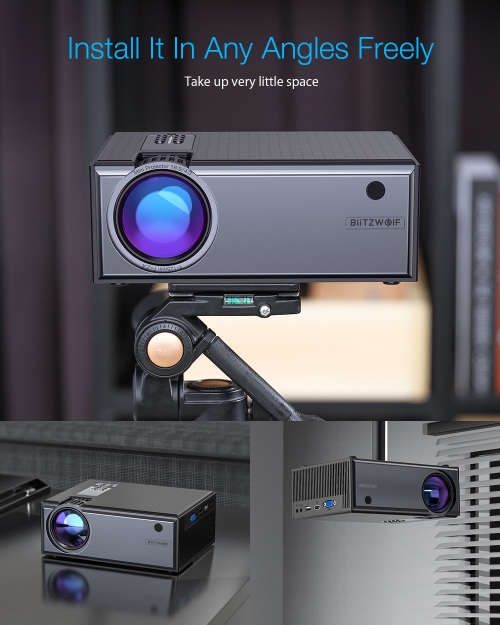 FREE SHIPPING! Blitzwolf® BW-VP1 LCD Projector 2800 Lumens