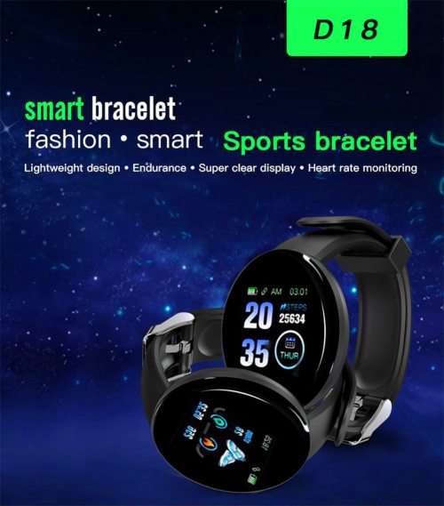 Bluetooth Fitness Bracelet - Monitor Heart Rate, Blood Pressure, Blood Oxygen, Calorie, Distance