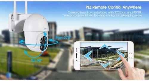 Outdoor Surveillance Camera - Wi-Fi - IR Night Vision - Water Resistant - 2 Way Audio - Full HD