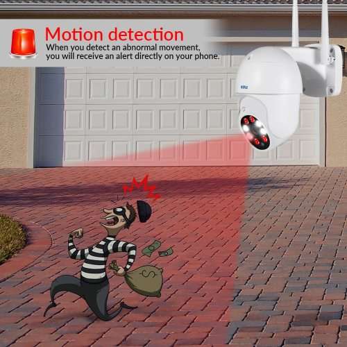 Outdoor Surveillance Camera - Wi-Fi - IR Night Vision - Water Resistant - 2 Way Audio - Full HD