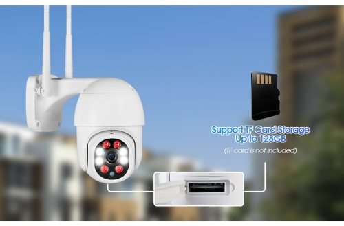 Outdoor Surveillance Camera - Wi-Fi - IR Night Vision - Water Resistant - 2 Way Audio - Full HD