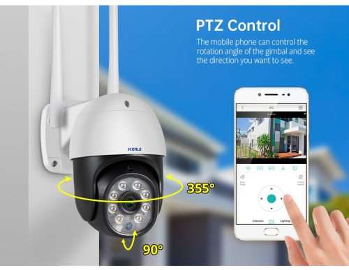 Outdoor Surveillance Camera - Wi-Fi - IR Night Vision - Water Resistant - 2 Way Audio - Full HD