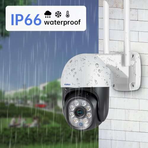 Outdoor Surveillance Camera - Wi-Fi - IR Night Vision - Water Resistant - 2 Way Audio - Full HD