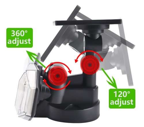 78 LED Solar Flood Light - 3 Adjustable Heads