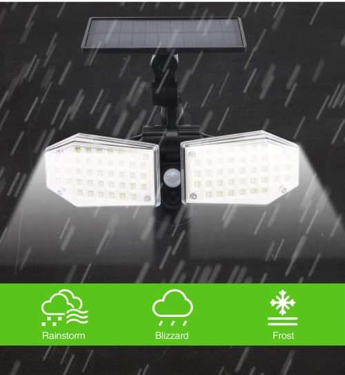 78 LED Solar Flood Light - 3 Adjustable Heads