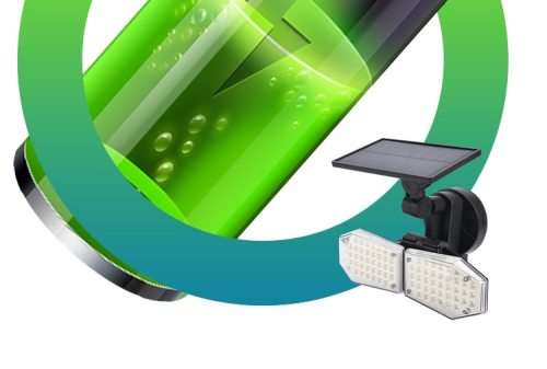 78 LED Solar Flood Light - 3 Adjustable Heads