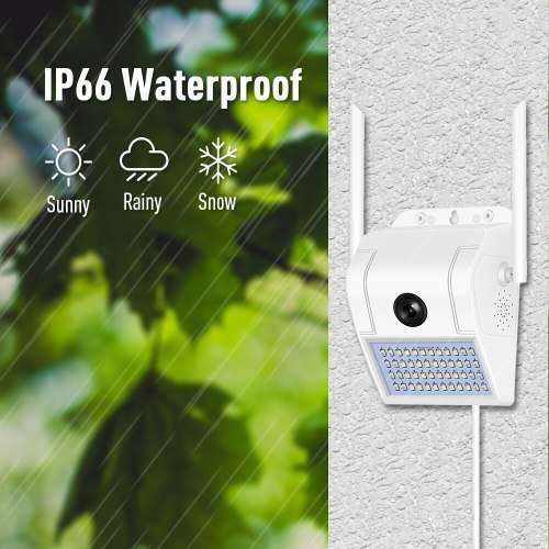 2-In-1 Outdoor Smart WiFi Camera with LED Spot Light - HD - Motion Detection - Built In