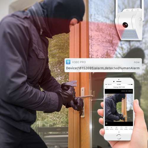 2-In-1 Outdoor Smart WiFi Camera with LED Spot Light - HD - Motion Detection - Built In