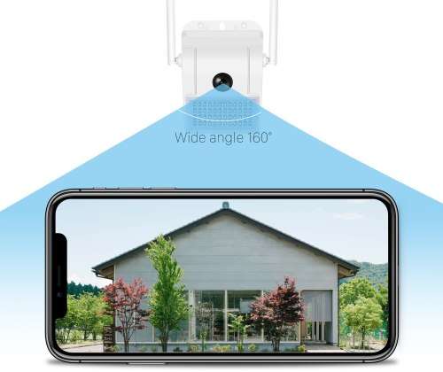 2-In-1 Outdoor Smart WiFi Camera with LED Spot Light - HD - Motion Detection - Built In