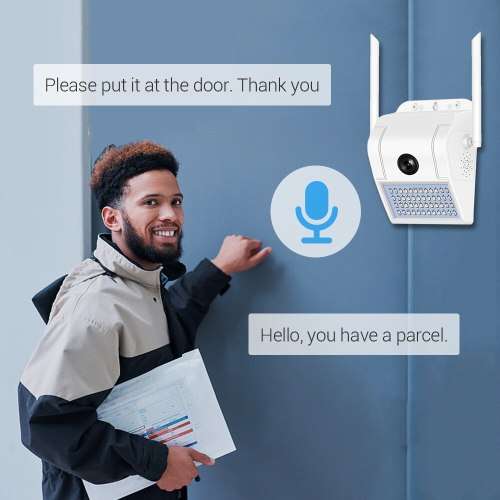 2-In-1 Outdoor Smart WiFi Camera with LED Spot Light - HD - Motion Detection - Built In