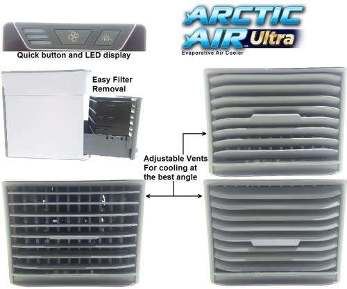 Arctic Air Cooler Ultra - Evaporative Air Cooler - Easy Personal Air Cooler
