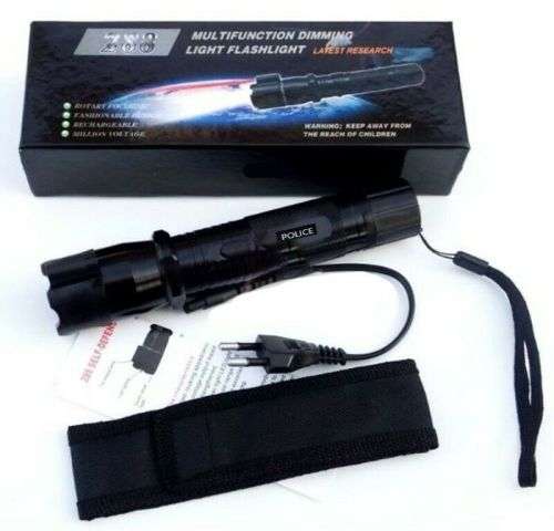3-IN-1 High Power Laser Self Defense Electro Shock Stun Gun Flash Light with Rechargeable Battery