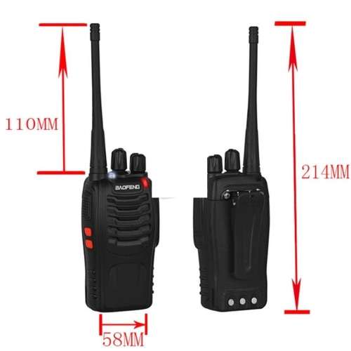 2 x Handheld Walkie Talkie Hand Radio Set with 16 Channels, 3 - 5 km talking range etc
