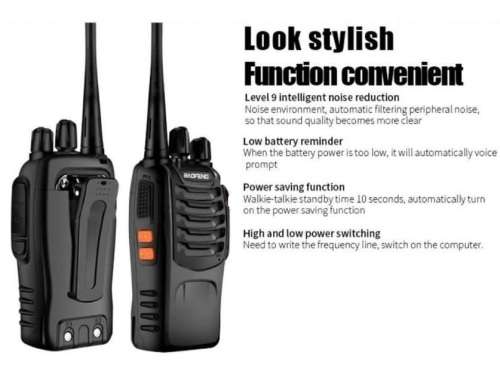 2 x Handheld Walkie Talkie Hand Radio Set with 16 Channels, 3 - 5 km talking range etc