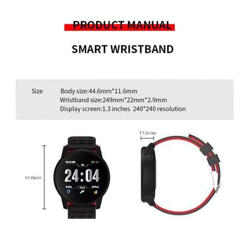 Bluetooth Fitness Bracelet - Monitor Heart Rate, Blood Pressure, Blood Oxygen, Calorie, Distance