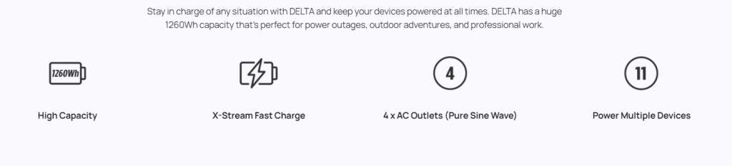 ECOFLOW DELTA PORTABLE POWER STATION