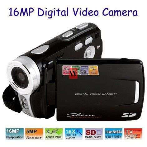 NEW!!! TOUCH SCREEN Anti shake 16 MP HD 16 X Digital zoom 3" TFT LCD digital video camcorder