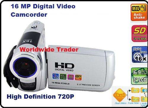Brilliant High Definition!!16 MP 16 X Digital zoom 3" TFT LCD Anti shake digital video camcorder