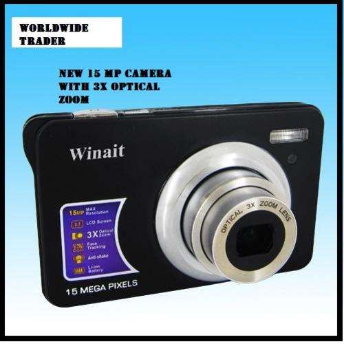 BRAND NEW 15 MP 2.7 INCH DIGITAL CAMERA WITH 3 x OPTICAL ZOOM