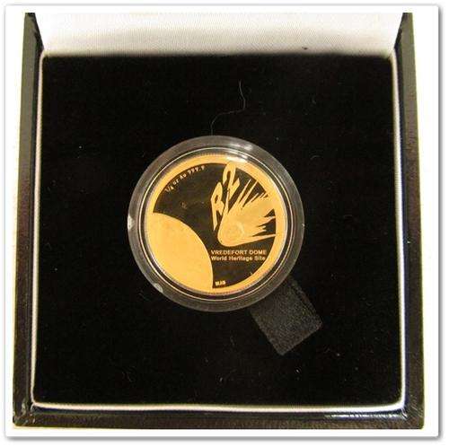 2008 SOUTH AFRICA GOLD R2 / VREDEFORT DOME / WORLD HERITAGE SITE/ 1/4 OZ 22CT GOLD