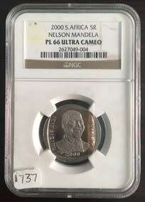 2000 SOUTH AFRICA R5 NELSON MANDELA PL66 ULTRA CAMEO