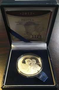 2012 SOUTH AFRICA SILVER R1 PROTEA WALTER & ALBERTINA SISULU